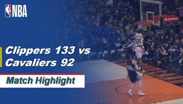 Match Highlight | LA Clippers 133	vs 92 Cleveland Cavaliers | NBA Regular Season 2019/20