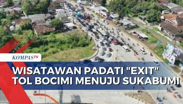 WisatawanPadati Exit Tol Bocimi Menuju Pantai Pelabuhan Ratu Sukabumi
