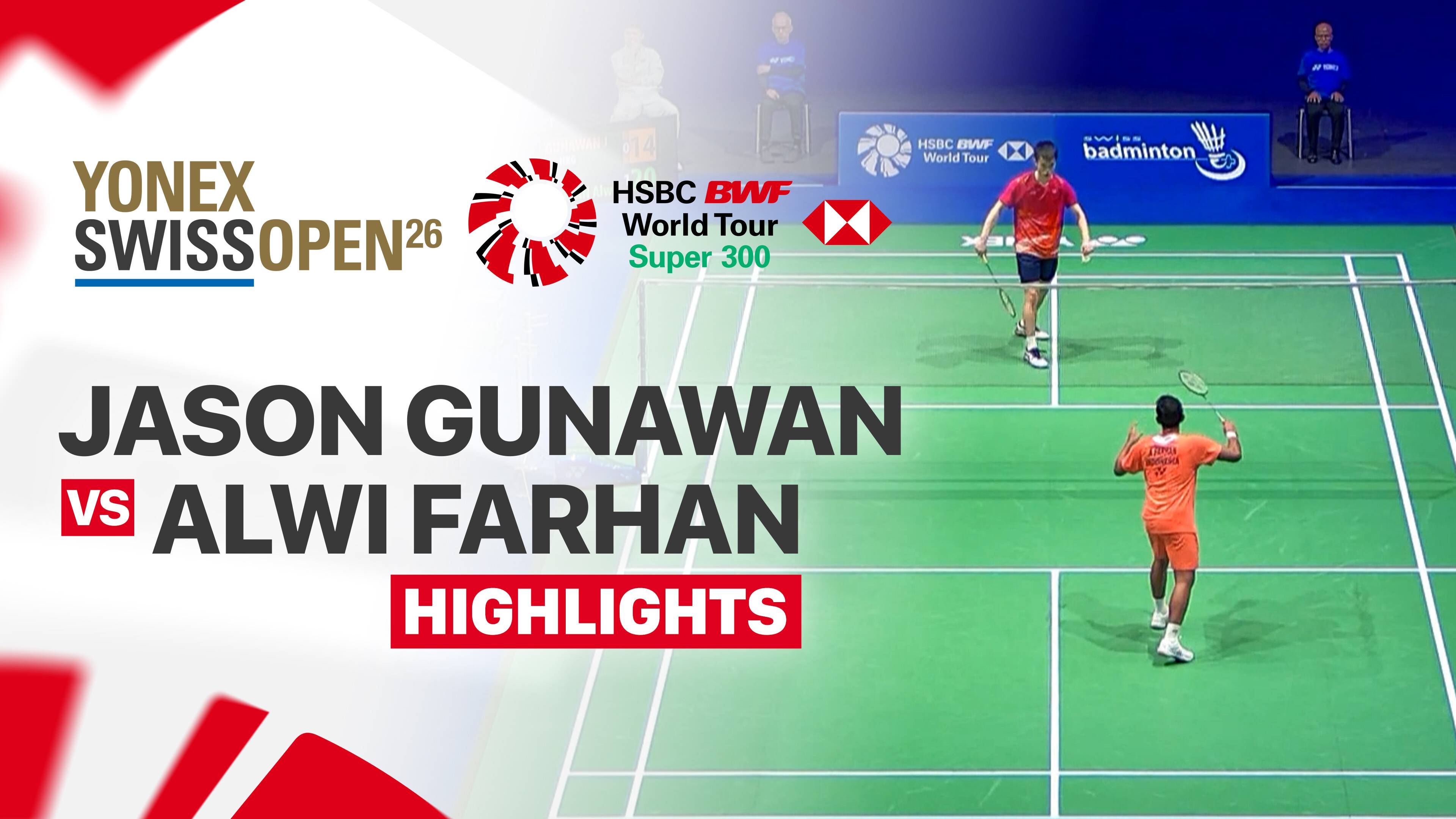 Jason Gunawan (HKG) vs Alwi Farhan (INA) - Men's Singles Quarterfinals | YONEX Swiss Open 2026