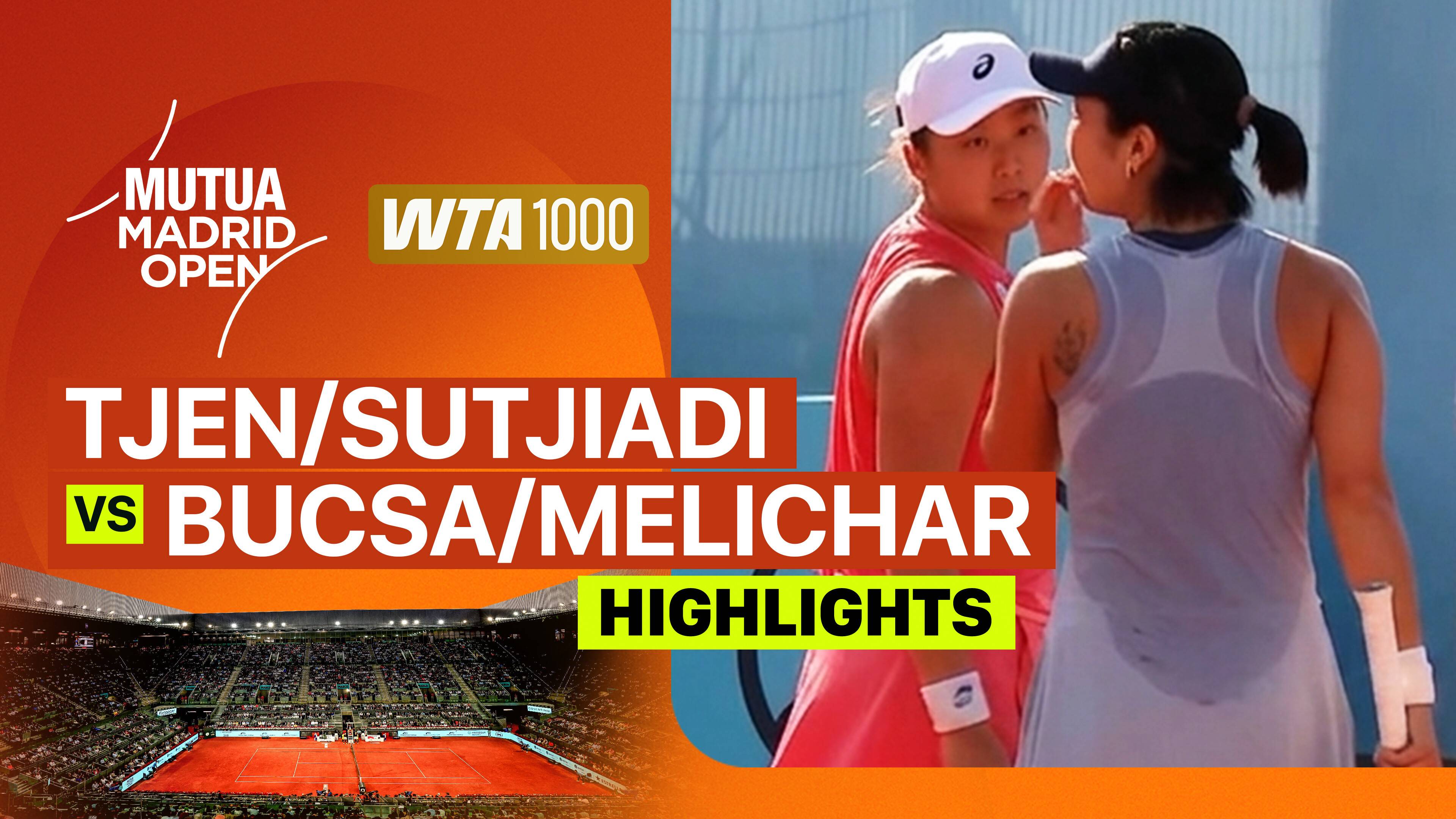 Janice Tjen/Aldia Sutjiadi vs Cristina Bucsa/Nicole Melichar-Martinez - Women's Doubles Round of 16 | WTA 1000: Mutua Madrid Open 2026