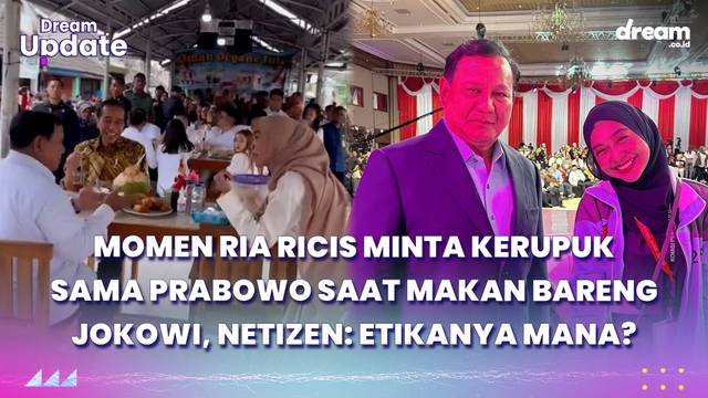 Momen Ria Ricis Minta Kerupuk Sama Prabowo Saat Makan Bareng Jokowi, Netizen: Etikanya mana?