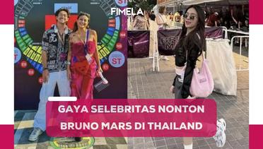 6 Potret Gaya Fashion para Selebritas Nonton Bruno Mars di Thailand