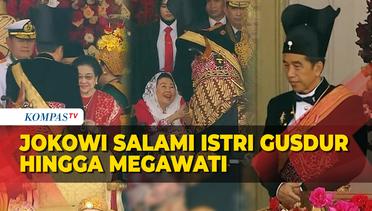 Momen Jokowi Salami Istri Gusdur hingga Megawati saat Tinggalkan Mimbar Kehormatan