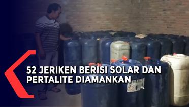 TNI - Polri Ungkap Lokasi Penimbunan BBM, 52 Jeriken Solar dan Pertalite Diamankan
