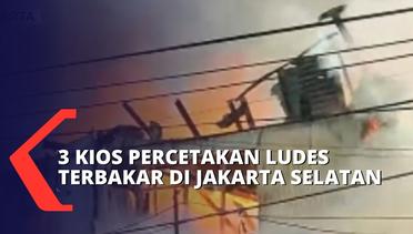 Diduga Akibat Korsleting Listrik, 3 Kios Percetakan Terbakar di Kramat Jati Jakarta Timur