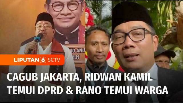 Debat Cagub Jakarta, Ridwan Kamil & Rano Karno Turun ke Lapangan | Liputan 6