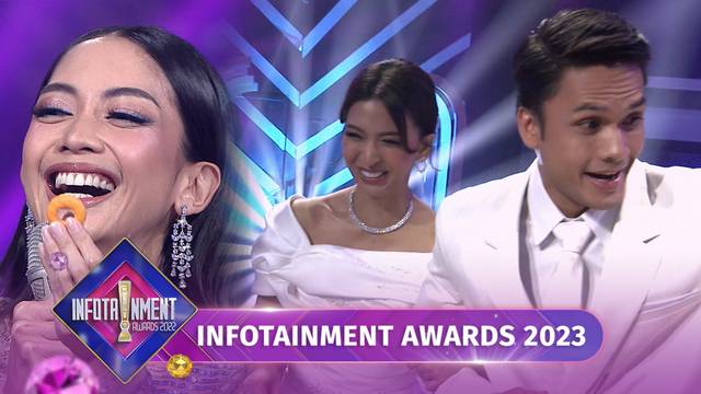 Gak Mau Kalah Mesra Sama Jenov, Arya dan Starla Tunjukkan Moment Romantis Di Infotainment Awards 2023