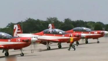 6 Pesawat dan 12 Penerbang Tim Aerobatik Jupiter TNI Tiba di Lanud Halim
