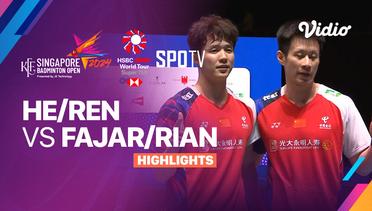 He Ji Ting/Ren Xiang Yu (CHN) vs Fajar Alfian/Muhammad Rian Ardianto (INA) - Highlights | KFF Singapore Badminton Open 2024 - Men's Doubles