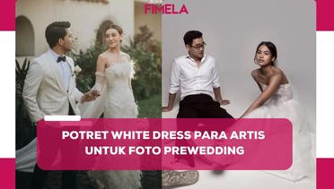 6 Potret White Dress Pilihan Para Artis untuk Foto Prewedding, Terbaru Ada Aaliyah Massaid