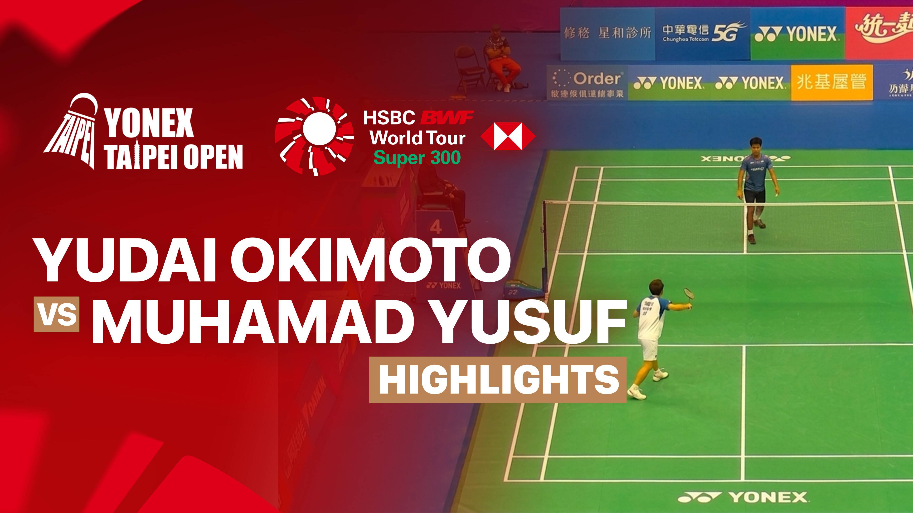 Yudai Okimoto (JPN) vs Muhamad Yusuf (INA) - Men's Singles Round of 16 | YONEX Taipei Open 2026