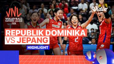 Match Highlights | Republik Dominika vs Jepang | Women's Volleyball Nations League 2022