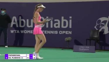 Match Highlight | Karolina Pliskova 2 vs 0 Despina Papamichail | WTA Abu Dhabi Open 2021