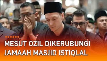 Mesut Ozil Dikerubungi Jamaah Usai Salat Jumat di Istiqlal