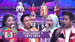 “Sapu Tangan Merah” Valen Jadi Panjang Di Sambung Lirik Ke Valen-Bunga-Rai-Cantika.. Host Dan Juri Kena Tembak!! | D'Academy 5 Fifty Fifty