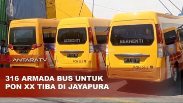 316 armada bus untuk PON XX tiba di Jayapura