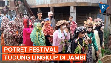 Momen Ibu-Ibu Pakai Kain Duo di Festival Tudung Lingkup Jambi