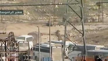 VIDEO: Bus-Bus yang Hendak Evakuasi Warga Aleppo Dibakar Militan