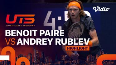 Highlights | Semifinal 2: The Rebel (Benoit Paire) vs Rublo (Andrey Rublev) | Ultimate Tennis Showdown 2023