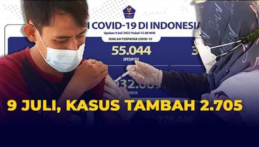 Update Kasus Covid Indonesia 9 Juli, Bertambah 2.705 Kasus Positif, 4 orang Meninggal