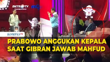 Prabowo Anggukkan Kepala Saat Gibran Jawab Pertanyaan Mahfud MD di Debat Cawapres
