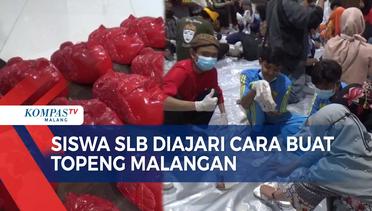 Seru! Siswa SLB di Malang Belajar Membuat Topeng Malangan