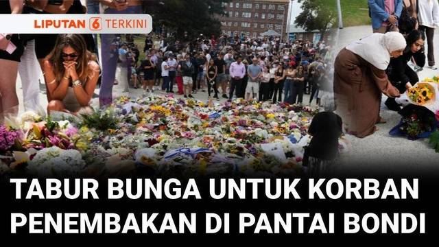 Ratusan Warga Tabur Bunga di Pantai Bondi, Beri Penghormatan dan Doa untuk Korban Penembakan