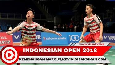 Dicurangi Wasit, Marcus/Kevin Melenggang ke Semifinal Indonesian Open 2018