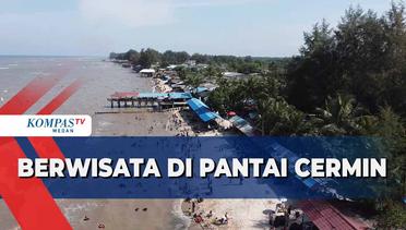 Objek Wisata Pantai Cermin di Kabupaten Serdang Bedagai Ramai Pengunjung
