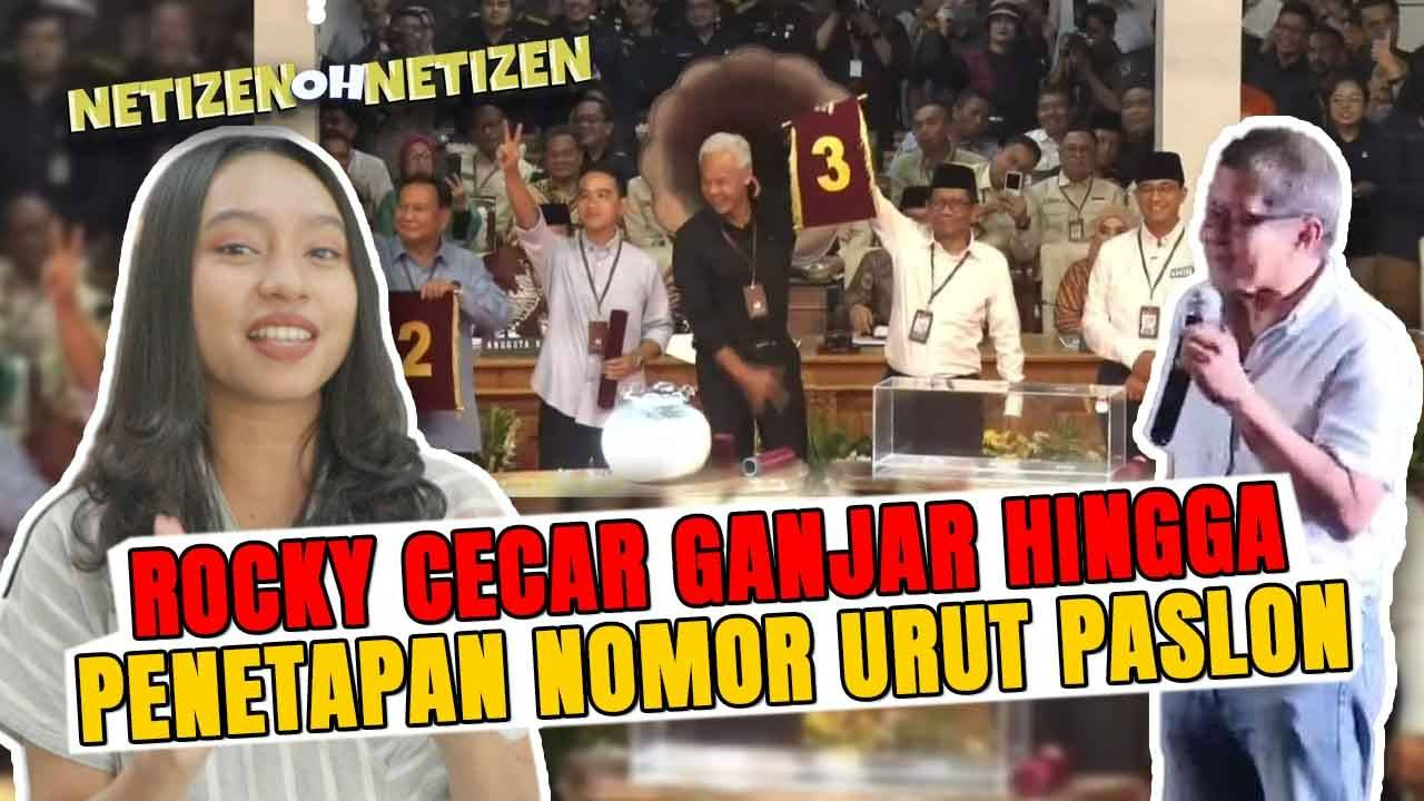 Rocky Gerung Cecar Ganjar hingga Penetapan Nomor Urut Capres-Cawapres ...
