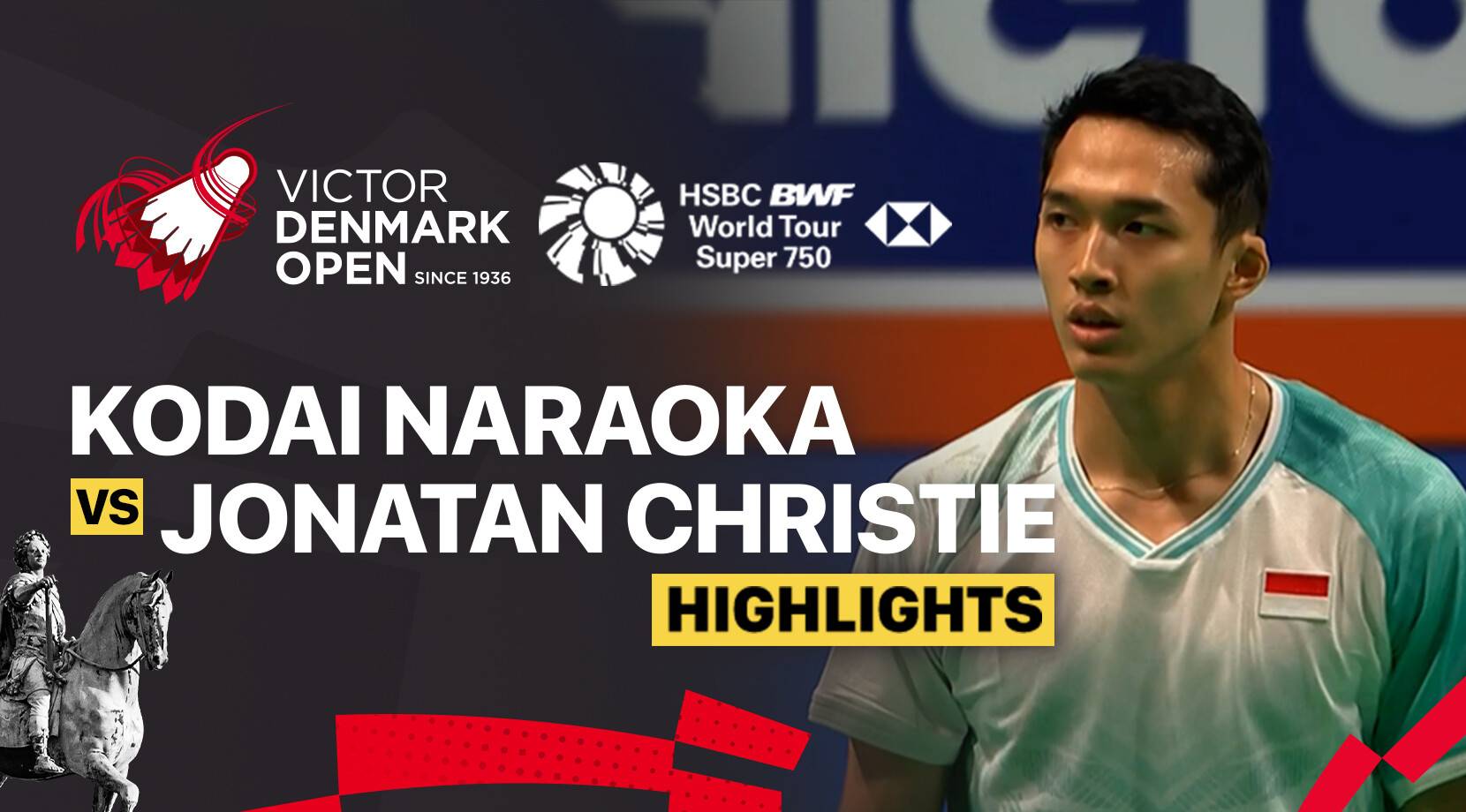 Kodai Naraoka (JPN) vs Jonatan Christie (INA) - Men's Singles Round of 16 | VICTOR Denmark Open 2025