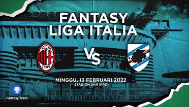 Prediksi Fantasy Liga Italia : AC Milan vs Sampdoria