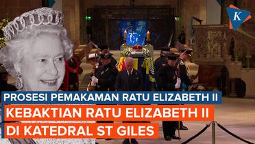 Peti Mati Ratu Elizabeth Tiba di St Giles untuk Kebaktian