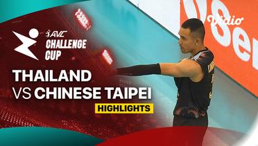 Thailand vs Chinese Taipei - Perebutan Posisi 9 -12 - Highlights | AVC Challenge Cup for Men 2024