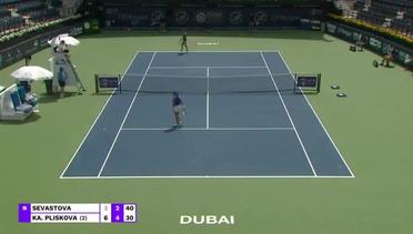 Match Highlights | Karolina Pliskova 2 vs 1 Anastasija Sevastova | WTA Dubai Tennis Championships 2021