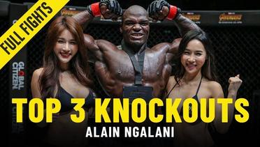 Top 3 Knockouts | Alain Ngalani | ONE Full Fights