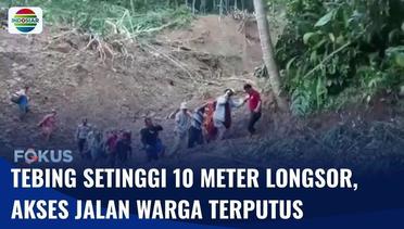 Tebing 10 Meter Longsor, Jalan Penghubung 5 Dusun di Kab. Kulon Progo Terputus | Fokus