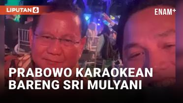 Prabowo Karaoke Bareng Erick Thohir dan Sri Mulyani