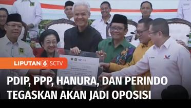 PKB Belum Putuskan Merapat ke Prabowo, PDIP, PPP, Hanura, & Perindo Siap Jadi Oposisi | Liputan 6