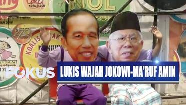 Sambut Pelantikan Presiden dan Wapres, Pelajar di Solo Lukis Wajah Jokowi-Ma'ruf Amin - Fokus Pagi