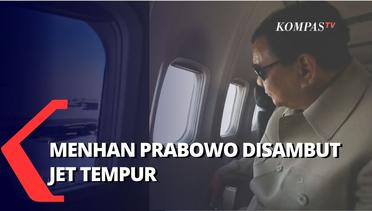 Prabowo Disambut Jet Tempur Kunjungi Lanud Iswahjudi