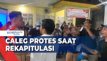 Seorang Caleg dari PDIP Protes Saat Rekapitulasi Suara di Kecamatan Medan Amplas