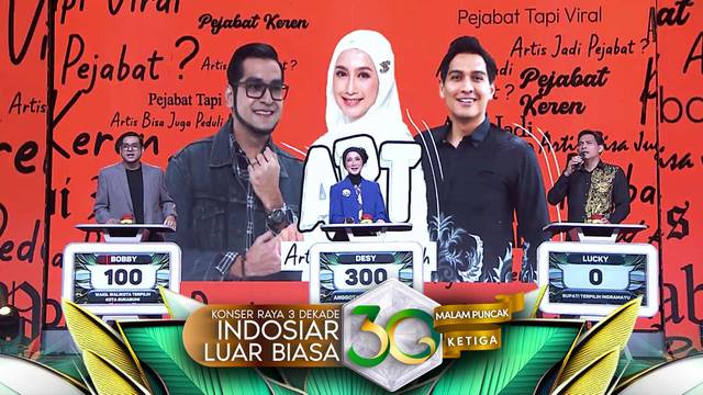 Artis Pejabat Terpilih! Lucky Hakim-Desy Ratnasari-Bobby Maulana | Konser Raya 3 Dekade Indosiar