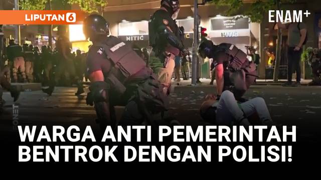 Rusuh! Polisi Bentrok dengan Warga Anti Pemerintah Serbia!