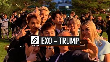 Donald Trump Disambut Boyband EXO di Seoul