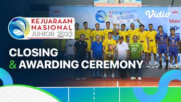 Awarding & Closing Ceremony Kejurnas Junior 2023 - Full Match | Kejurnas Junior 2023