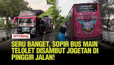 Pria Asik Berjoget, Gara-gara Sopir Bus Mainkan Klakson Telolet Sambil Melintas di Depannya!