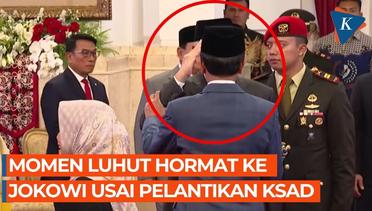 Momen Luhut Hormat ke Jokowi Saat Pelantikan KSAD Maruli Simanjuntak