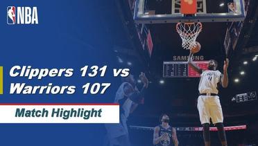 Match Highlight | Los Angeles Clippers 131 vs 107 Golden State Warriors | NBA Regular Season 2019/20
