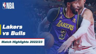 Match Highlights | Los Angeles Lakers vs Chicago Bulls | NBA Regular Season 2022/23